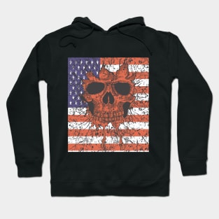 American Flag Skull Patriotic Graphic Hoodie